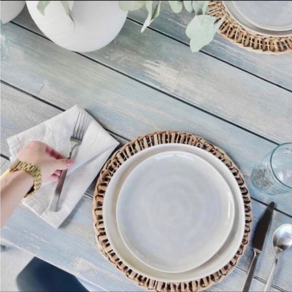 4pk 9" Tonal Bamboo-Melamine Salad Plate Natural/Cream -Hearth & Hand Magnolia - Picture 4 of 5